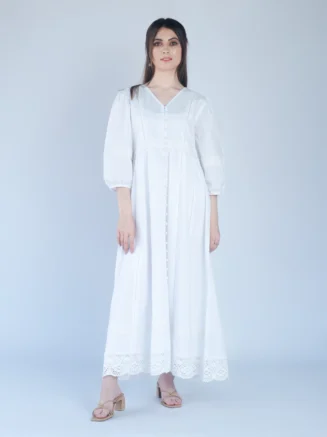 Classic White Flowy Dress